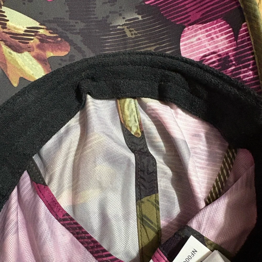 The North Face Pink Camo Baseball Cap with Olive Accents - Picture 6 of 7